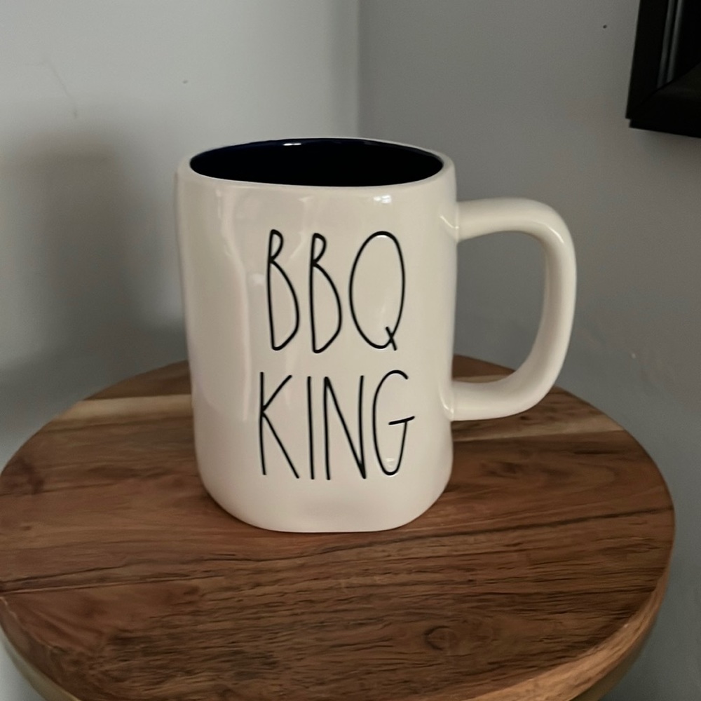 Rae Dunn BBQ KING Double Sided Mug New